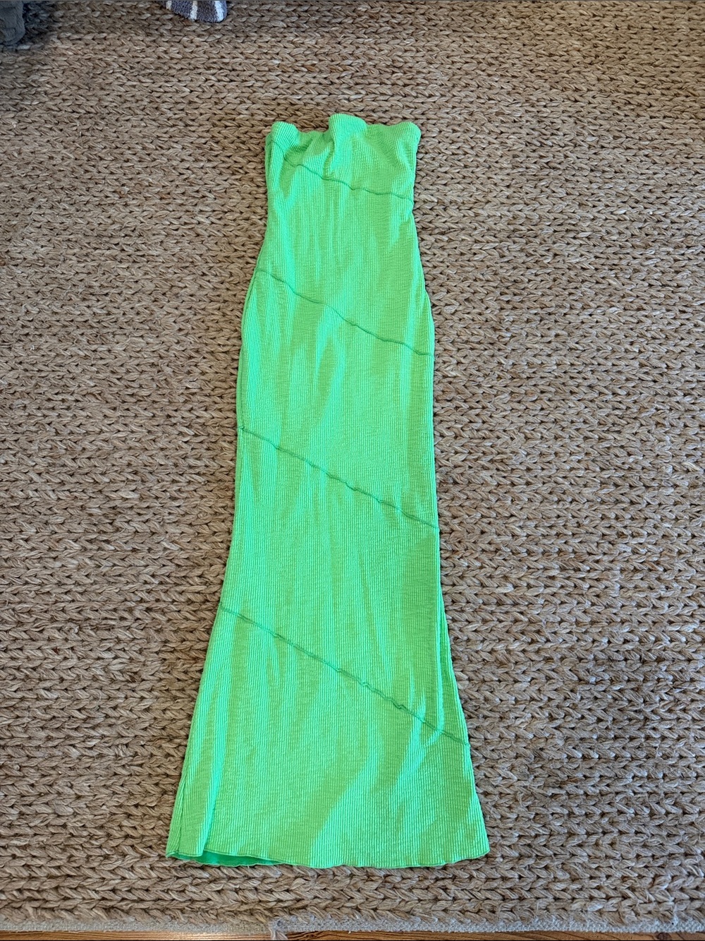Princess Polly Neon Green Strapless Bodycon Maxi Dress